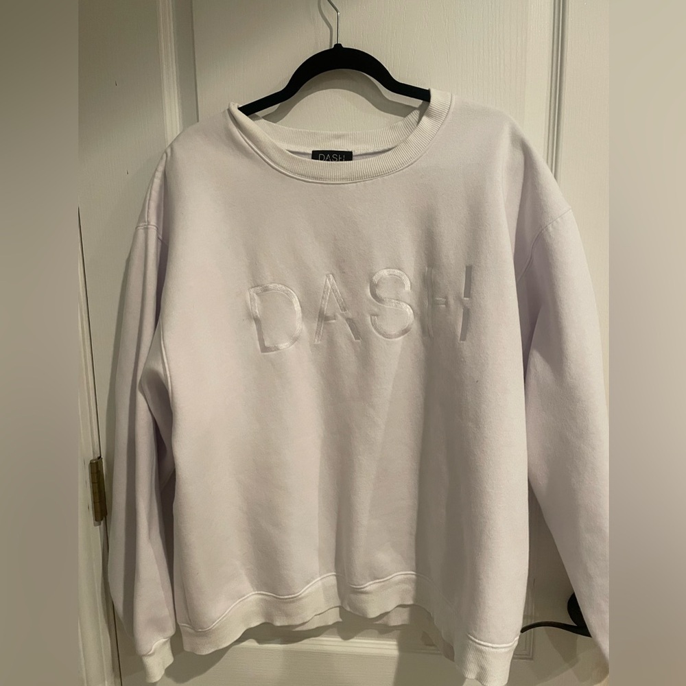 Kardashians DASH crewneck white on white barely worn